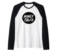 Impresionante Sello Money Talks Camiseta Manga Raglan