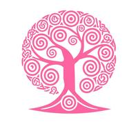 Impresionante silueta de árbol celta con clipart del árbol de la vida Calcomanías de tallado fino 67.2x73.6cm Pegatinas para vidrio Rosa