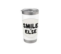 Impresionante sonrisa o más busca un aspecto divertido Vaso térmico de acero inoxidable de doble pared