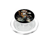 Impresionante Tigre con Bicicleta para una Mirada Divertida PopSockets PopGrip para MagSafe