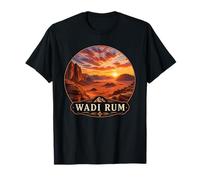 Impresionante Wadi Rum Desierto Puesta del Sol Medio Oriente Paisaje Camiseta