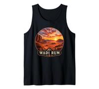 Impresionante Wadi Rum Desierto Puesta del Sol Medio Oriente Paisaje Camiseta sin Mangas