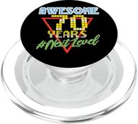 Impresionantes 70 años, 70 años de juegos retro, diseño de nivel superior PopSockets PopGrip para MagSafe