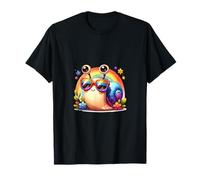 Impresionantes gafas de sol de arco iris lindo caracol Camiseta