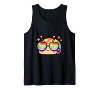 Impresionantes gafas de sol de arco iris lindo caracol Camiseta sin Mangas