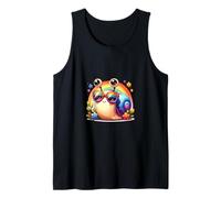 Impresionantes gafas de sol de arco iris lindo caracol Camiseta sin Mangas