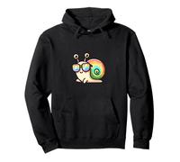 Impresionantes gafas de sol de arco iris lindo caracol Sudadera con Capucha