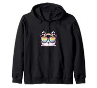 Impresionantes gafas de sol de arco iris lindo caracol Sudadera con Capucha