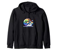 Impresionantes gafas de sol de arco iris lindo caracol Sudadera con Capucha