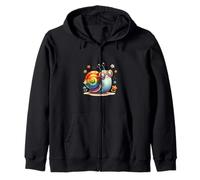 Impresionantes gafas de sol de arco iris lindo caracol Sudadera con Capucha