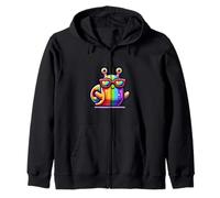 Impresionantes gafas de sol de arco iris lindo caracol Sudadera con Capucha