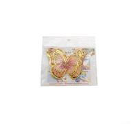 Impresionantes pegatinas de pared de mariposa con adornos dorados para decoración de bodas y cumpleaños, 24 piezas (PY3026-YJ)