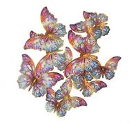 Impresionantes pegatinas de pared de mariposa con adornos dorados para decoración de bodas y cumpleaños, 24 piezas (PY3024-YL)