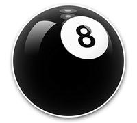 Impresionantes pegatinas de vinilo (juego de 2) 7.5 cm (bw) - Impresionante 8 bolas de billar snooker divertidos calcomanías para portátiles, tabletas, equipaje, neveras, regalo genial #38817