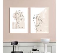 Impresiones De Arte De Dibujo De LíNeas Abstractas ContemporáNeas PóSter Moderno Pintura En Lienzo Estilo Minimalista NóRdico PóSter Arte De Pared Decoracion De Sala De Estar Sin Marco 30×40cm×2 Pcs
