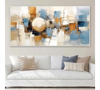 Impresiones de arte de pared moderno, pintura abstracta en lienzo, póster de arte contemporáneo, impresión mural, artículos de decoración del hogar, ilustración (50 x 100 cm)