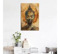 Impresiones de arte de pared moderno, pinturas en lienzo de Buda y mandala, póster de budismo, impresión artística para decoración de habitación (60 x 90 cm/sin marco)
