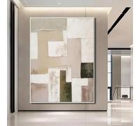 Impresiones de efecto visual sobre lienzo, pintura al óleo, lienzo, arte de pared abstracto nórdico, decoración moderna para el hogar y la sala de estar (50 x 70 cm/sin marco)