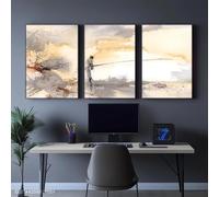 Impresiones en lienzo, colección de decoración de pinturas, arte elegante para cada rincón de tu hogar, impresión decorativa estilo acuarela (60 x 80 cm, 3 unidades)