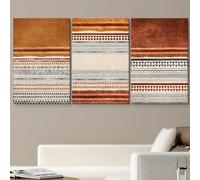 Impresiones en lienzo con patrón geométrico abstracto moderno, pintura decorativa de estilo nórdico, decoración de pared para sala de estar y dormitorio (60 x 90 cm, 3 piezas)