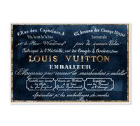 Impresiones en lienzo de arte de pared enmarcado de moda y glamour de The Oliver Gal Artist Co. Emballeur Navy Road Signs Home D cor 24 in x 16 in