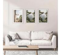 Impresiones en lienzo de estilo rural italiano, pintura de plantas de olivo mediterráneo, arte europeo, pósteres de pared para decoración moderna del hogar (30 x 45 cm, 3 unidades)