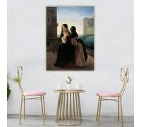 Impresiones en lienzo de Francesco Hayez «La venganza está jurada», pintura al óleo sobre lienzo, póster, imagen de fondo, decoración de pared para el hogar (60 x 90 cm)