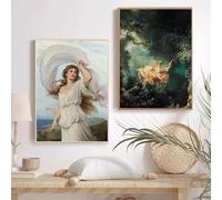 Impresiones en lienzo, pintura al óleo, nobleza medieval, pósteres clásicos retro para sala de estar, dormitorio, oficina, decoración del hogar (70 x 100 cm, 2 unidades)