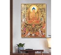 Impresiones en lienzo, pintura de Buda Guanyin, budismo, meditación, decoración de pared, póster de templo, imágenes para decoración del hogar (30 x 50 cm/sin marco)