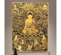 Impresiones en lienzo, pintura de Buda Guanyin, budismo, meditación, decoración de pared, póster de templo, imágenes para decoración del hogar (30 x 50 cm/sin marco)
