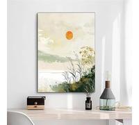 Impresiones en lienzo, pintura de paisaje chino, póster, impresiones de naturaleza muerta de aves, decoración minimalista moderna para el hogar (70 x 100 cm)