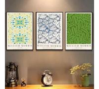Impresiones en lienzo, pintura de William Morris, póster artístico en HD para pared, hogar, oficina, dormitorio, sala de estar, decoración (60 x 80 cm, 3 piezas)