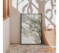 Impresiones en lienzo, pintura italiana, limón, naranja, olivo, paisaje retro griego, póster, arte de pared, imágenes para decoración del hogar (60 x 80 cm/sin marco)