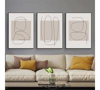 Impresiones en Lienzo,Póster de Pintura Abstracta en Lienzo Estilo Nórdico Moderno Sala de Estar Cocina Oficina Dormitorio Porche Arte de Pared Decoración Hogar-40*60cm*3 piezas(impresión sin marco)
