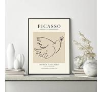 Impresiones en lienzo, póster nórdico abstracto, Henri Matisse, Picasso, Paul Klee, pintura, arte de pared, imágenes vintage para decoración del hogar (60 x 80 cm/sin marco)