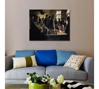 Impresiones impresionistas sobre lienzo, pintura de Peder Severin, "Pescadores", obra de arte española para decoración de pared de dormitorio y salón (50 x 75 cm)