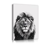 Impresiones modernas de lienzo de león Pintura en blanco y negro en estilo boceto Arte artístico de animales salvajes en las paredes Arte clásico para la decor del comedor en el pasillo 80x100cm