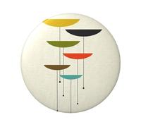 Impresiones modernas de mediados de siglo, 6 cm, redondas, de hojalata, impresión de un solo lado, perfecta para decoración de estilo personal y para regalar, talla única, Metal