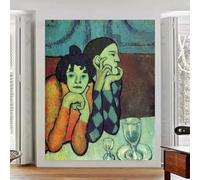 Impresiones modernas sobre lienzo, pintura al óleo, reproducción de paisaje de hombre, estilo nórdico, para sala de estar, oficina, decoración del hogar (30 x 40 cm)