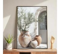 Impresiones modernas sobre lienzo, pintura minimalista de olivo botánico, póster para decoración del hogar, sala de estar, dormitorio (70 x 100 cm)