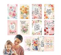 Impresiones postales - Tarjeta del día de la madre | Tarjetas postales de felicitación para mamá | Tarjetas de papel de agradecimiento sincero de hija e hijo para celebración familiar de vacaciones |