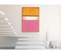 Impresiones sobre lienzo, pintura abstracta al óleo, reproducción de centro blanco de Mark Rothko para sala de estar, dormitorio, decoración del hogar (30 x 50 cm/sin marco)