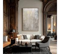 Impresiones sobre lienzo, pintura abstracta beige minimalista para sala de estar, dormitorio, oficina, decoración del hogar (40 x 60 cm, sin marco)