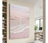 Impresiones sobre lienzo, pintura al óleo abstracta verde, pintura de pared para el hogar, sala de estar, oficina, decoración del hogar, pintura (30 x 50 cm/sin marco)