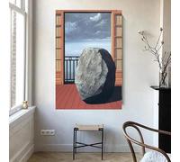 Impresiones sobre lienzo, pintura al óleo "El mundo invisible", 1954, de René Magritte, famosa reproducción, arte de pared, decoración para oficina y hogar (30 x 50 cm, sin marco)