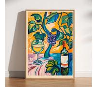 Impresiones sobre lienzo, pintura de ventana abierta, impresión de Henri Matisse, puertas de patio, Italia, Mediterráneo, lago de Como, decoración de oficina y hogar (60 x 85 cm)