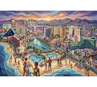 Impresionismo, Las Vegas Puzzle De Madera 1000 Piezas Adultos Y Niños,Anti-estrés,14 Años+,Deco Pared,Desafío,Regalo Ideal,Madera,Rompecabezas,Relax,Reto,Educativo (75x50cm)