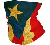 Impreso Calentador de Cuello Retro Bandera de Puerto Rico Bandana Bufanda Facial 26X30cm para Correr,Ciclismo,Caza