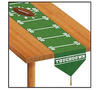 Impreso Camino de mesa de fútbol de Game Day 11 in. x 6 ft. 101F-50957-12, Paquete de 12, Verde, 12