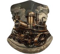 Impreso Cuello Pañuelo,Estilo Steampunk,Sombreros Multifuncional Cuello Bufanda para Cámping Caza Motocicleta 26X30cm